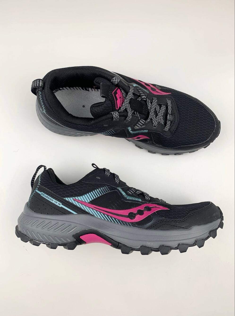 Saucony Excursion TR16 Trail Running Hiking Shoes Black Sneakers Women's 8.5